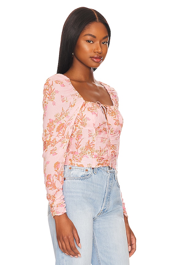 view 2 of 4 FREE PEOPLE HILARY 탑 in Pink Combo