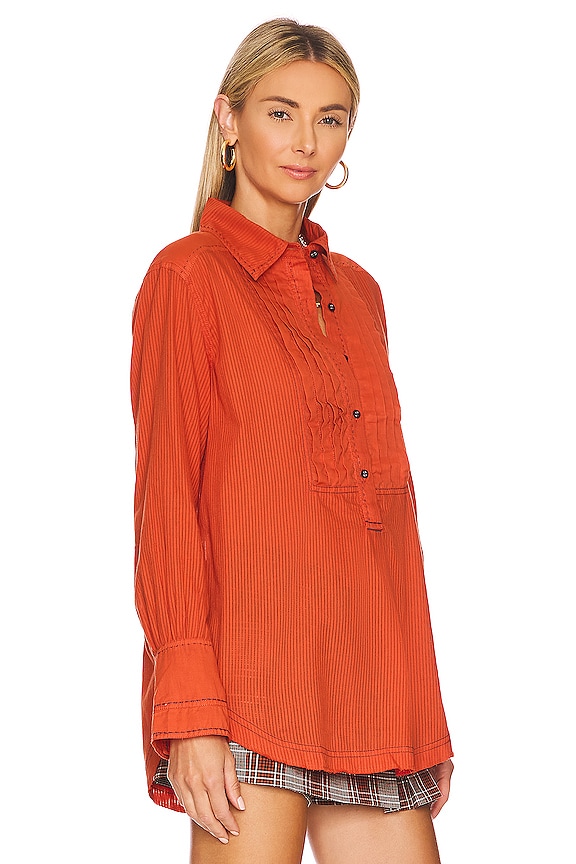 view 2 of 4 Black Tie Tux Shirt in Tiger Red