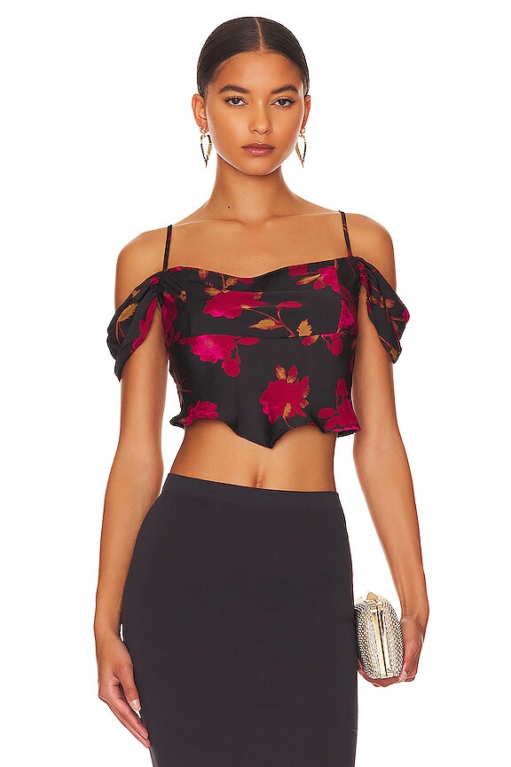 view 1 of 4 Cassandra Printed Blouse in Black Combo