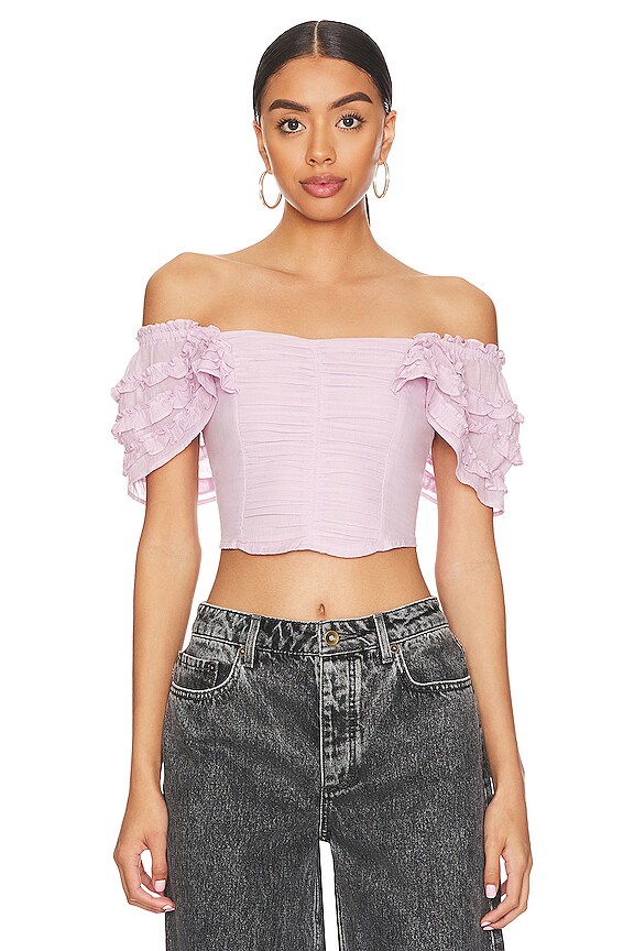 view 2 of 5 Thank You Very Sweetly Top in Blush Lilac