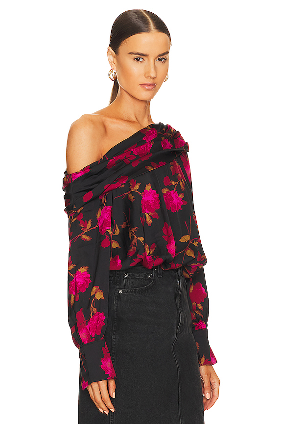 view 2 of 4 Potter Printed Top in Black Combo