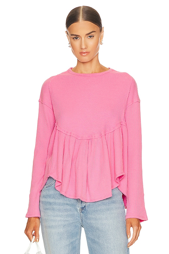 Free People Oh My Babydoll Top in Pink Carnation | REVOLVE