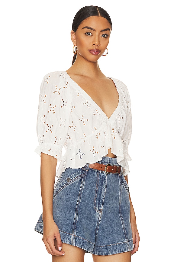 view 2 of 4 Gardenia Top in Optic White