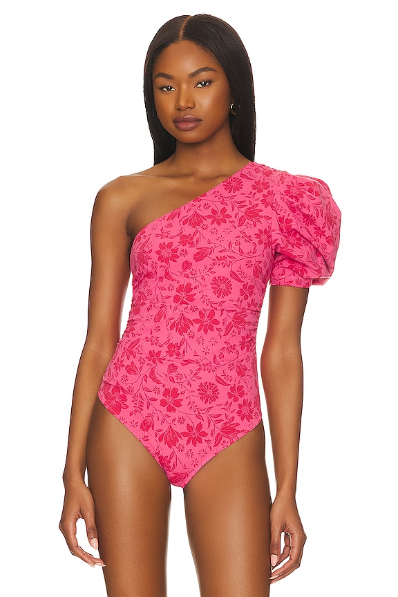 view 2 of 5 Somethin Bout You Bodysuit in Hot Pink Combo