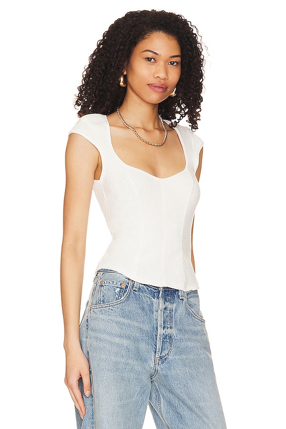 view 2 of 4 x We The Free Boss Babe Tank in Optic White