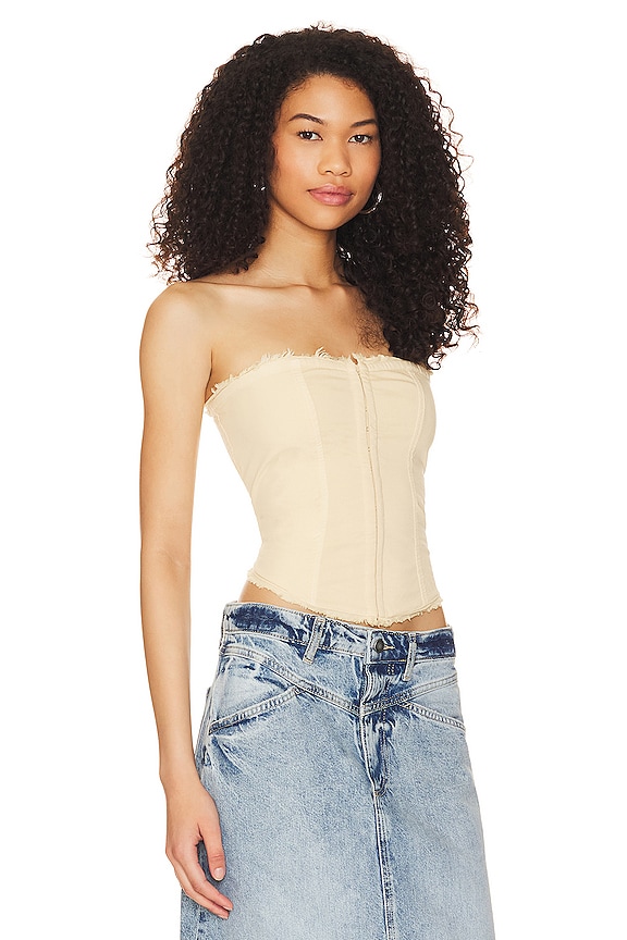 view 2 of 4 TOP TUBO FREE PEOPLE JUST A MINUTE in Peach Sands