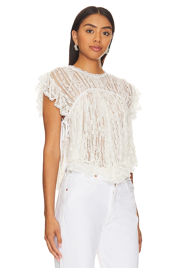 view 2 of 4 Lucea Lace Top in Optic White