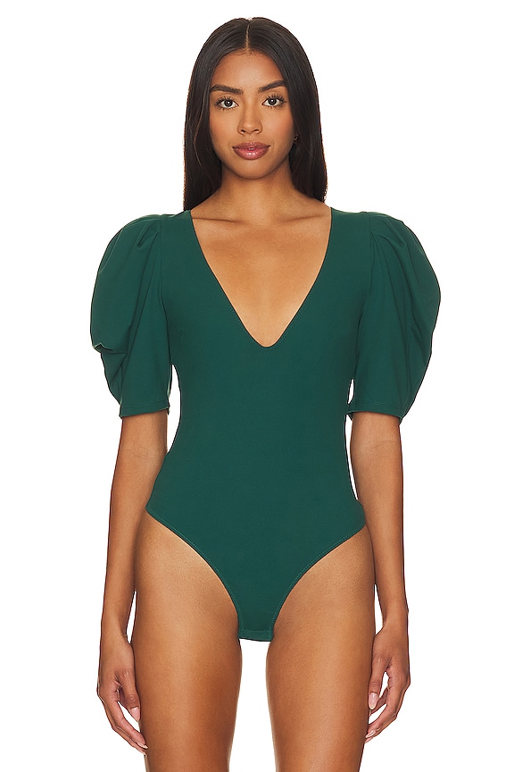 view 2 of 5 x Intimately FP Va Va Voop Bodysuit In Evergreen in Evergreen