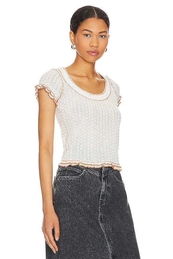 view 2 of 4 T-SHIRT FREE PEOPLE GARNER in Tea Combo