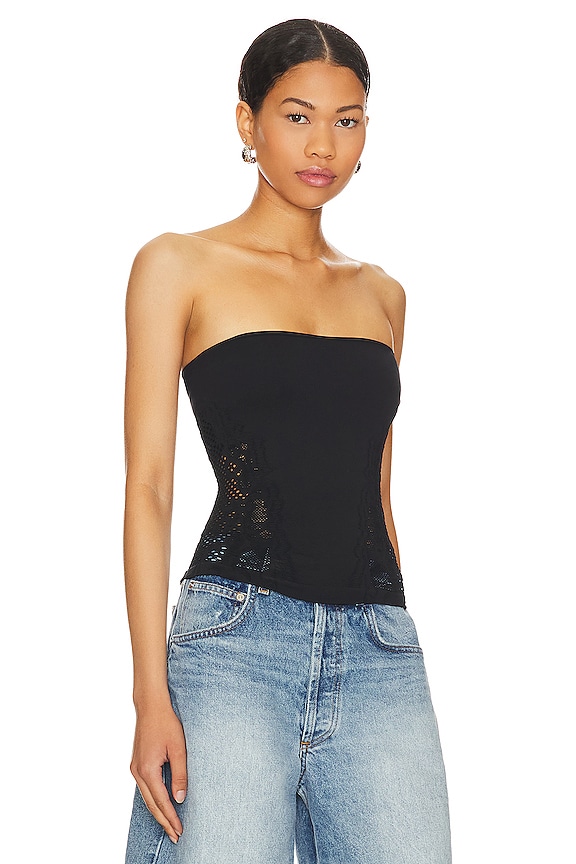 view 2 of 4 FREE PEOPLE TALK ABOUT IT チューブトップ in Black