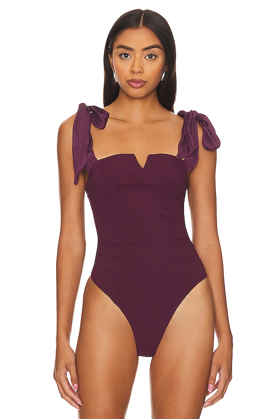 view 2 of 5 x Intimately FP Lola Bodysuit In Precious Wine in Precious Wine