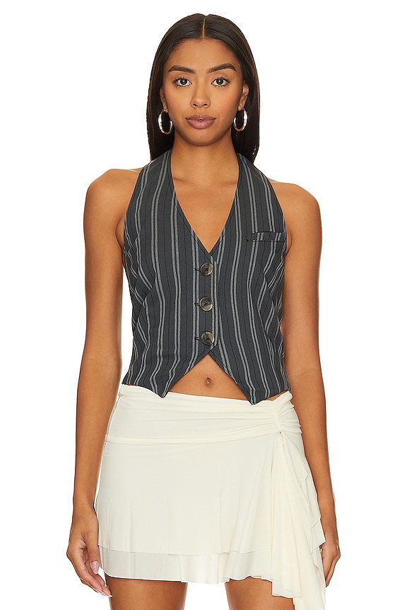 view 2 of 5 Dakota Vest in Charcoal Combo