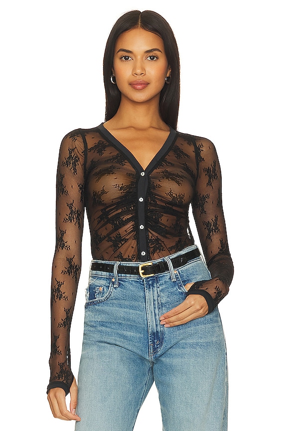 Free People x Intimately FP Light Year Bodysuit In Black in Black | REVOLVE