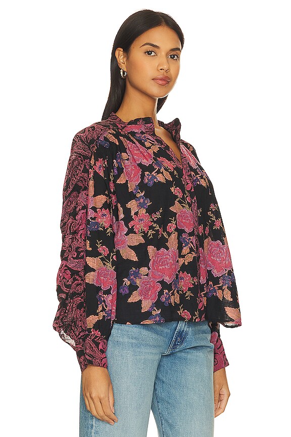 view 2 of 4 TOP BOUTONNÉ FREE PEOPLE MARAYA in Black Combo