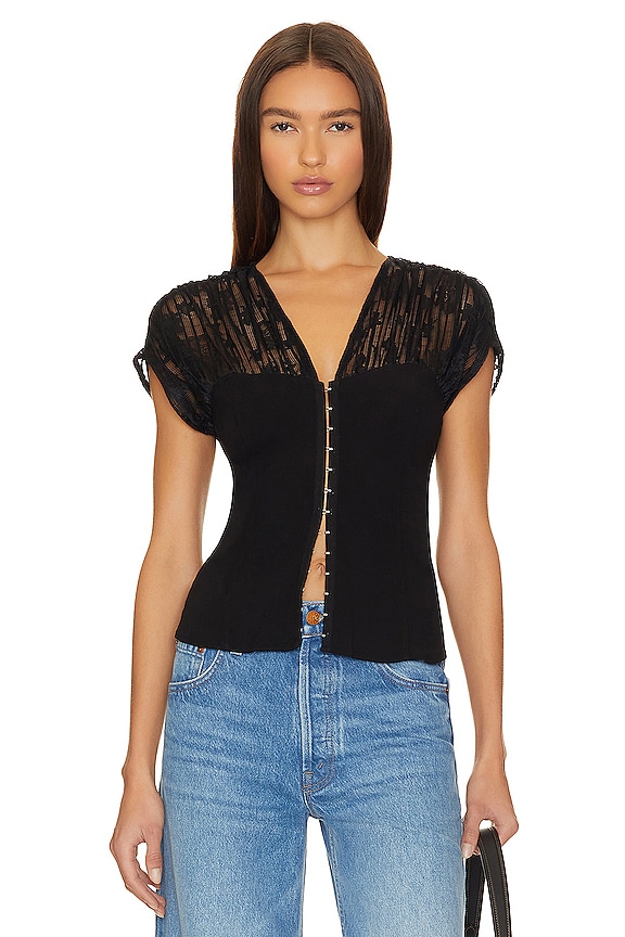 Free People x Revolve Rumor Has It Top in Black REVOLVE