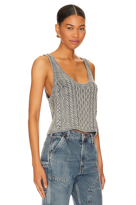 view 2 of 4 TANQUE DE CABLES FREE PEOPLE HIGH TIDE in Black