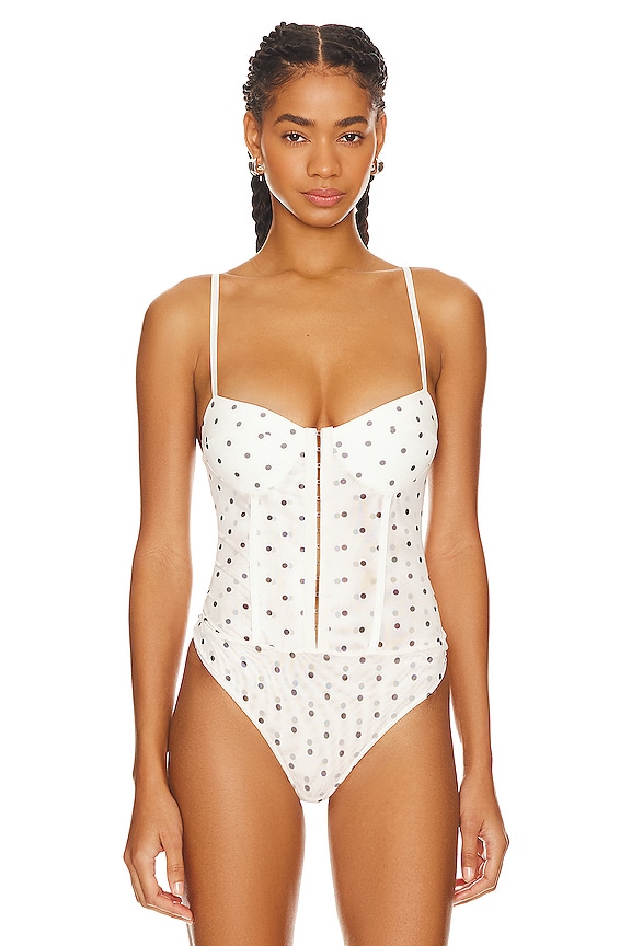 view 2 of 6 БОДИ-КОРСЕТ INTIMATELY FP NIGHT RHYTHM in White Dot Combo