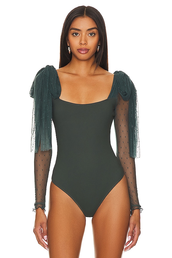 view 2 of 5 x Intimately FP Tongue Tied Bodysuit In Green Gables in Green Gables