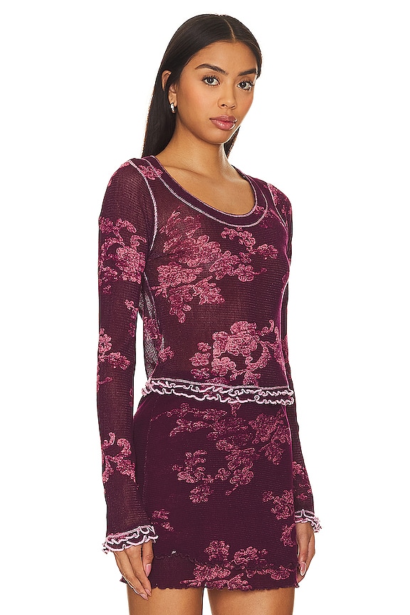 view 2 of 4 CAMISETA FREE PEOPLE GARNER in Berry Combo