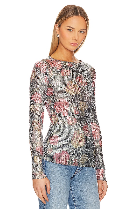 view 2 of 5 x Intimately FP Printed Gold Rush Long Sleeve In Midnight Combo in Midnight Combo