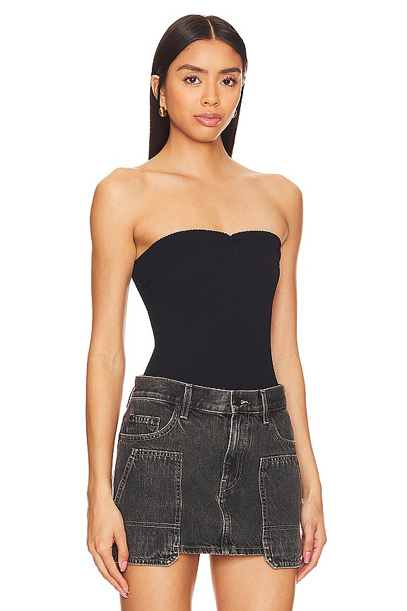 view 2 of 4 TOP TUBO FREE PEOPLE RIBBED SEAMLESS in Black