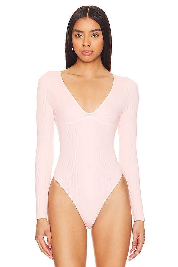 view 2 of 5 Meg Seamless V Neck In Rose Blush in Rose Blush
