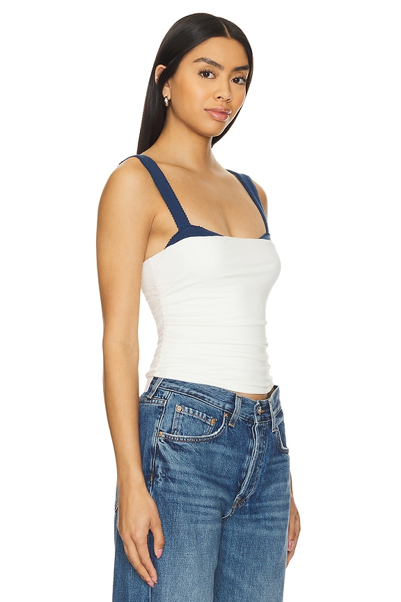 view 2 of 4 2 Tone Tank in White Combo