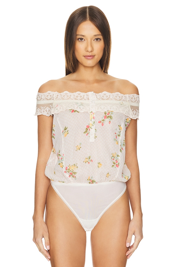view 2 of 6 x REVOLVE Morning Call Bodysuit in Ivory Combo