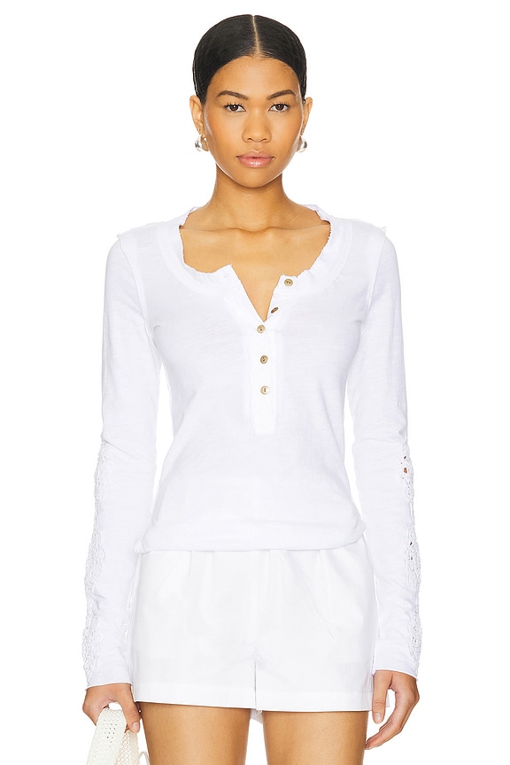 view 2 of 6 x We The Free Our Song Henley Cuff in Ivory