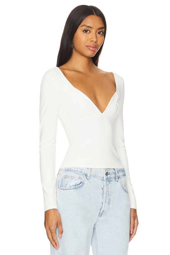 view 2 of 4 x Intimately FP Duo Corset Long Sleeve Cami In Ivory in Ivory