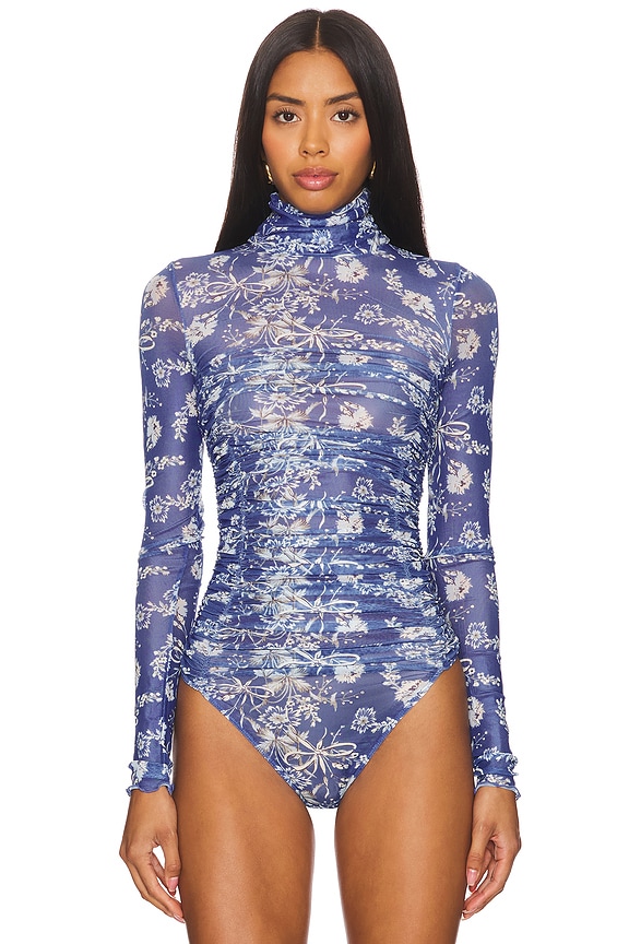 view 2 of 5 x Intimately FP Under It All Printed Bodysuit in Bluebell Combo
