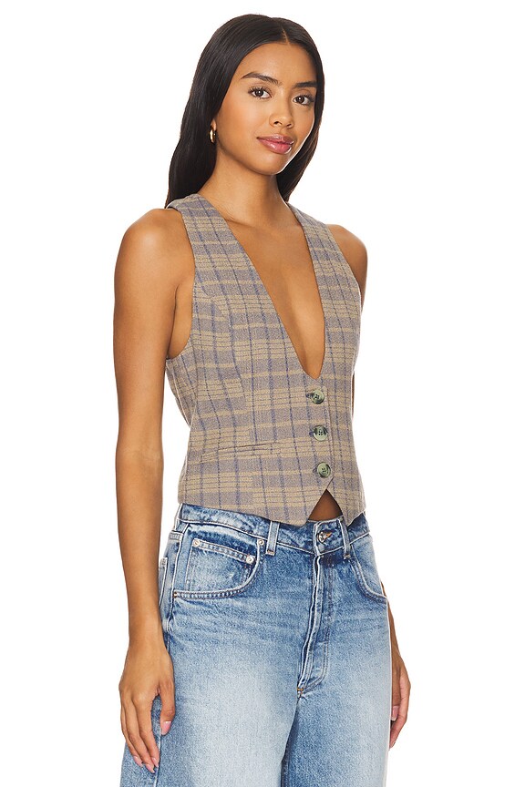 view 2 of 4 ЖИЛЕТ FREE PEOPLE LIBBY in Blue Grey Combo