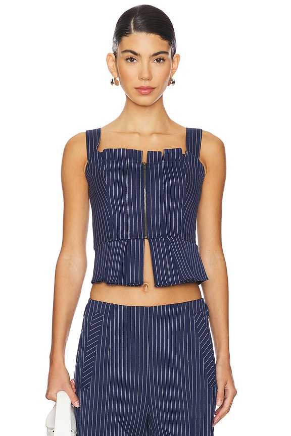 view 1 of 4 FREE PEOPLE HOLD YOU CLOSE 코르셋 in Blue Combo