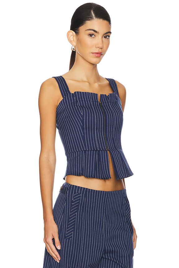 view 2 of 4 FREE PEOPLE HOLD YOU CLOSE 코르셋 in Blue Combo