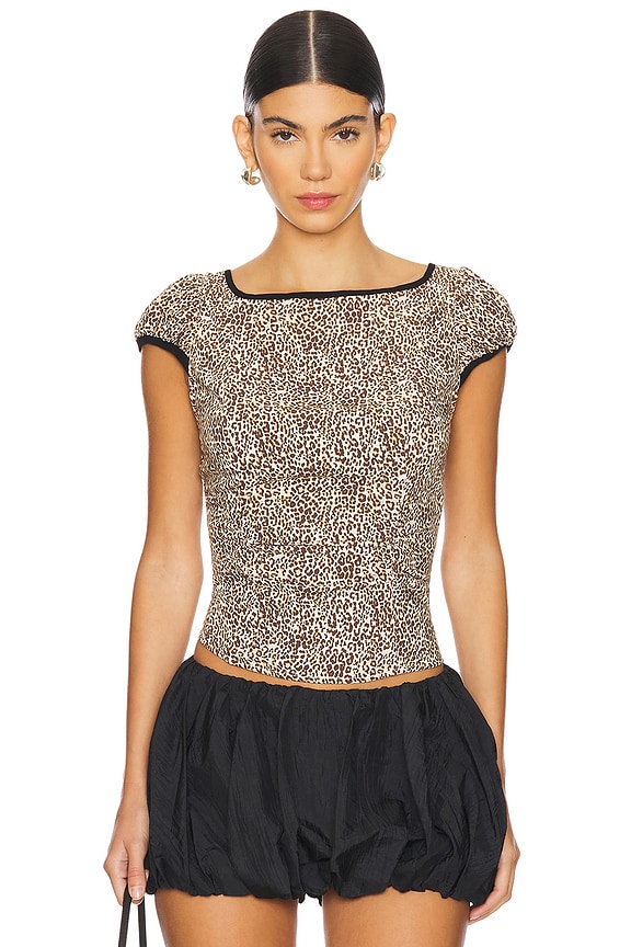 view 2 of 6 BLUSA DE BEBE FREE PEOPLE CHEETAH in Snow Leopard Combo