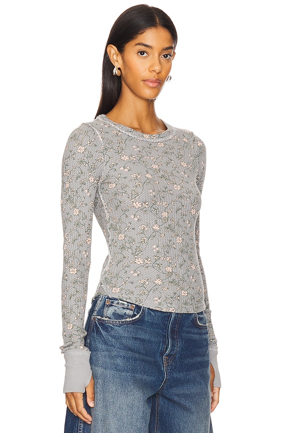 view 2 of 4 TOP THERMIQUE WE THE FREE PRETTY LITTLE in Sage Combo