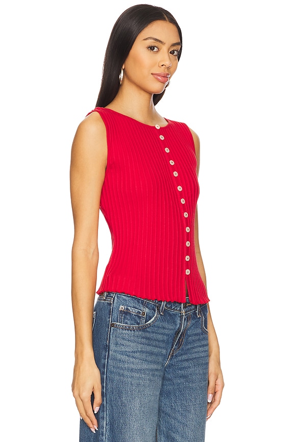 view 2 of 4 Tilly Vest in Tomato Puree