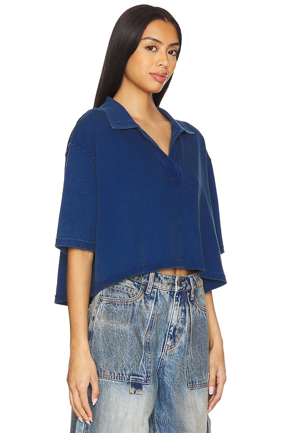 view 2 of 4 x We The Free Denmark Polo in Bellweather Blue