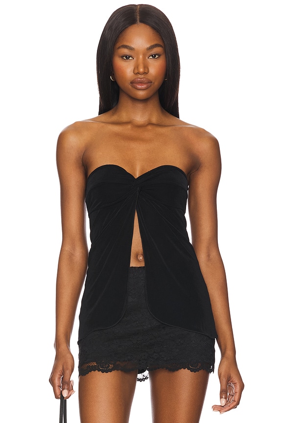 view 1 of 5 Call Me Later Tunic in Black