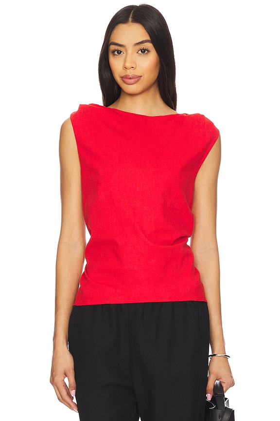 view 2 of 5 Kaylor Backless Top in Atlas Red