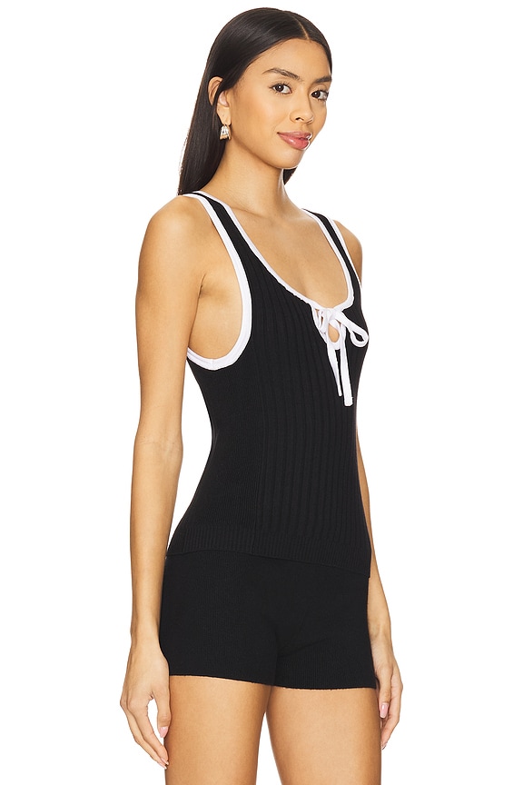 view 2 of 4 All Star Sweater Tank in Black Combo