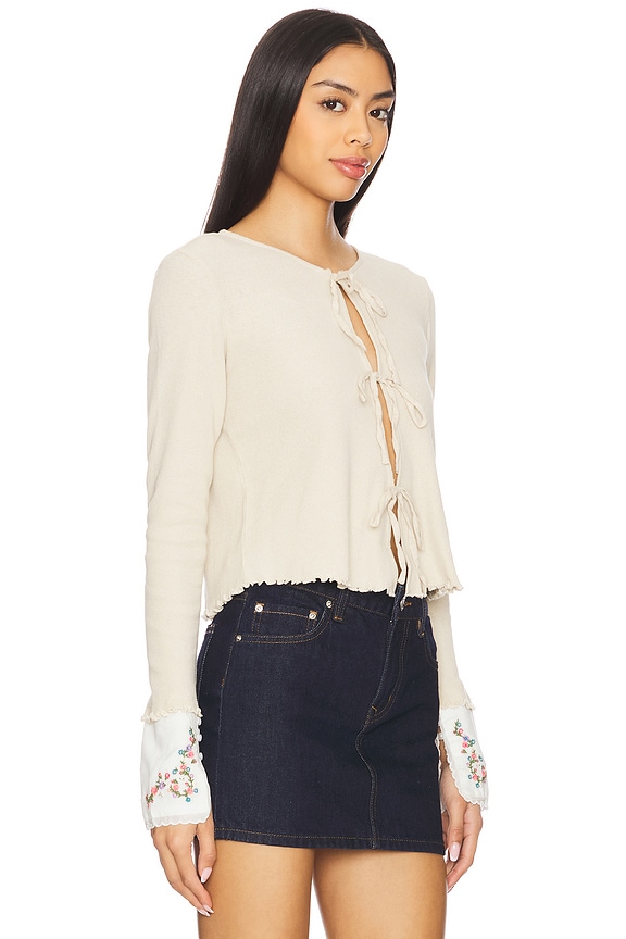 view 2 of 5 x REVOLVE Dipped In Floral Cardi in Morning Oat