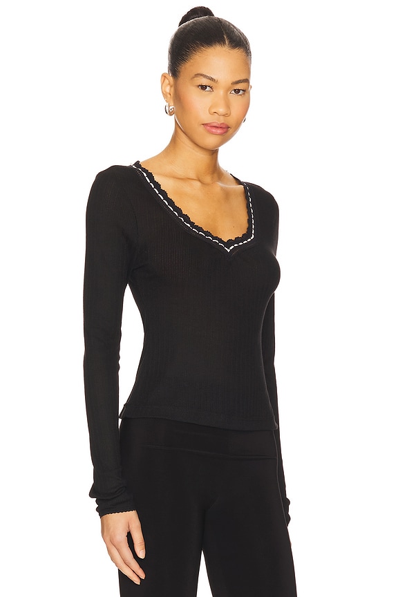 view 2 of 4 Only You Long Sleeve Top in Black