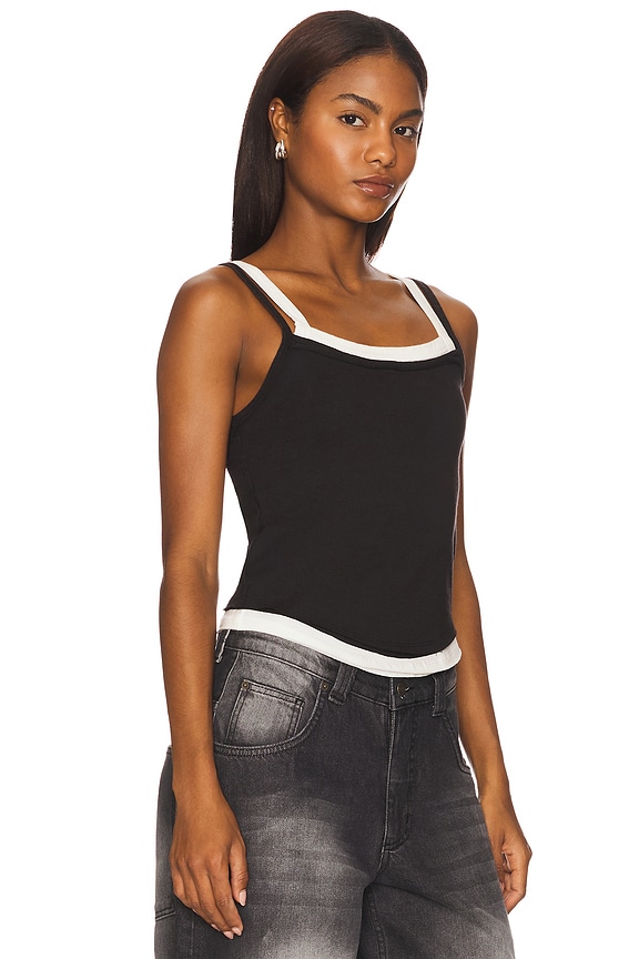 view 2 of 4 x We The Free Twofer Tank in Black