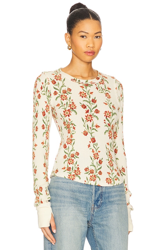 view 2 of 4 x We The Free Pretty Little Thermal In Sand Combo Folk in Sand Combo Folk