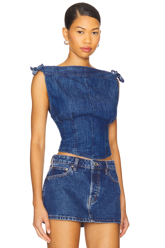 view 2 of 4 Louie Indigo Top in Dark Medium