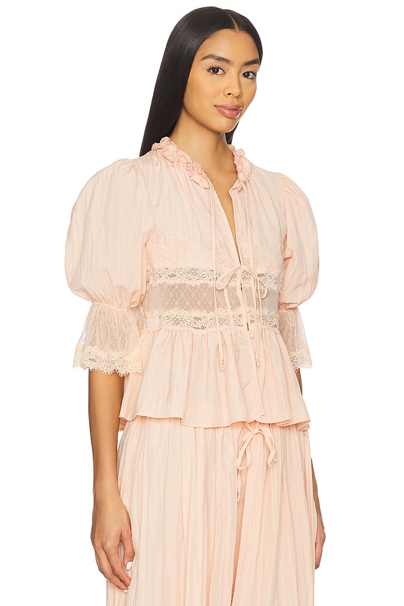 view 2 of 4 x Intimately Forever Young Bed Jacket in Peach Pit