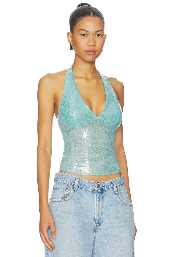 view 2 of 5 x REVOLVE Dance Til Dawn Halter Top In Capri in Capri
