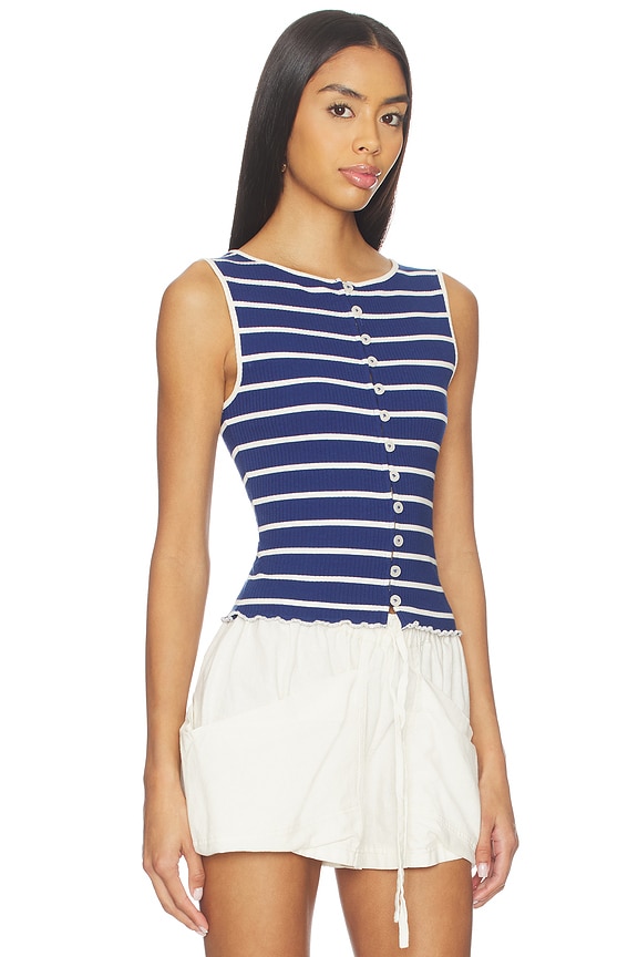 view 2 of 4 Tilly Striped Vest in Navy Combo