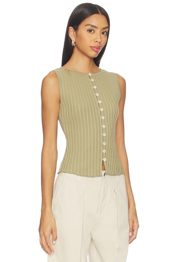 view 2 of 4 Tilly Vest in Weeping Willow